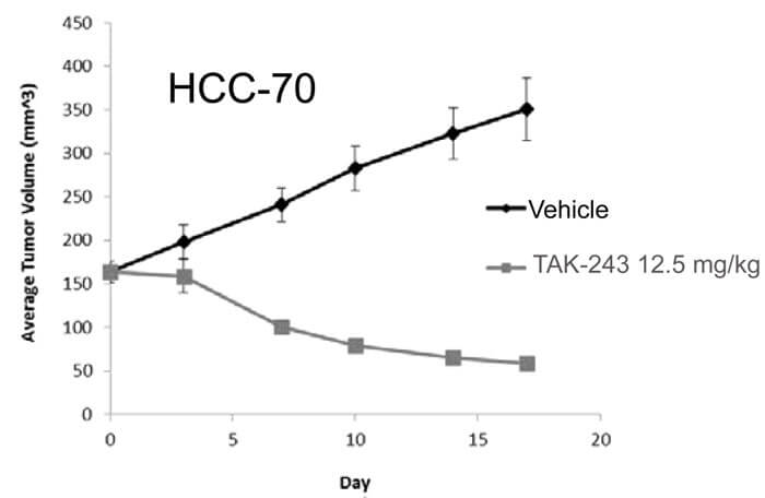TAK-243对HCC-70的成长抑造曲线.jpg TAK-243对HCC-70的成长抑造曲线.jpg